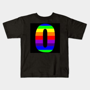 The Letter O in Rainbow Stripes Kids T-Shirt